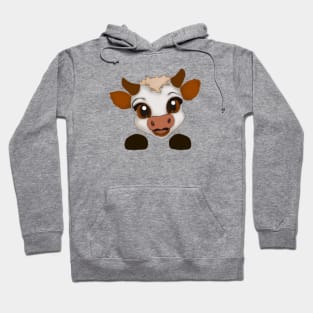 Cute Ox Drawing Hoodie